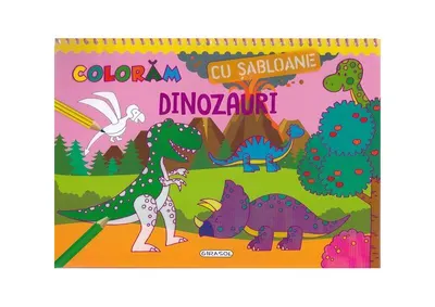 Colorăm cu șabloane. Dinozauri - Paperback - ***