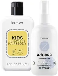 Kemon Set - Șampon pentru păr și corp și spray descurcător de păr, 250 + 200 ml