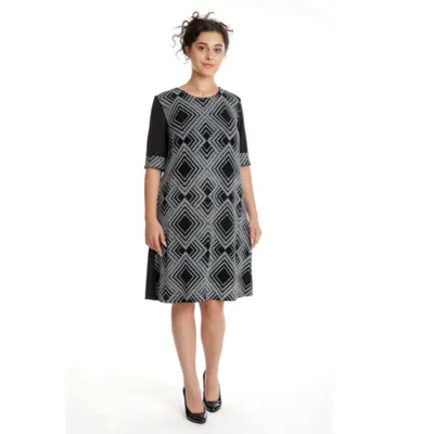 Rochie CT24081 (cu sclipici) SIZE negru/argintiu, Cesy | marimea XXL