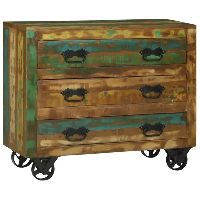 vidaXL Bufet cu sertar Maro 80 x 30 x 65 cm Lemn recuperat masiv