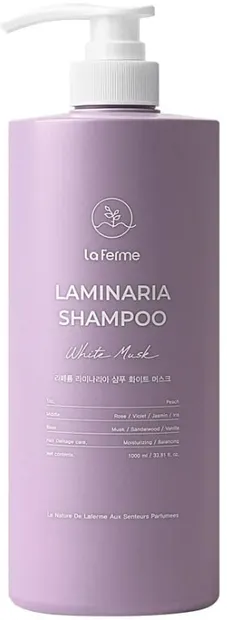 Laferme Laminaria Șampon pentru păr uscat White Musk, 1000 ml