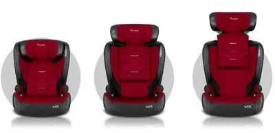 Scaun auto copii cu isofix Nukido Louis RosuNegru I-SIZE 100-150 cm ,tetiera reglabila in 12 pozitii,husa detasabila,indicatori instalare centura,Protectie la impact lateral si certificare ECE R129