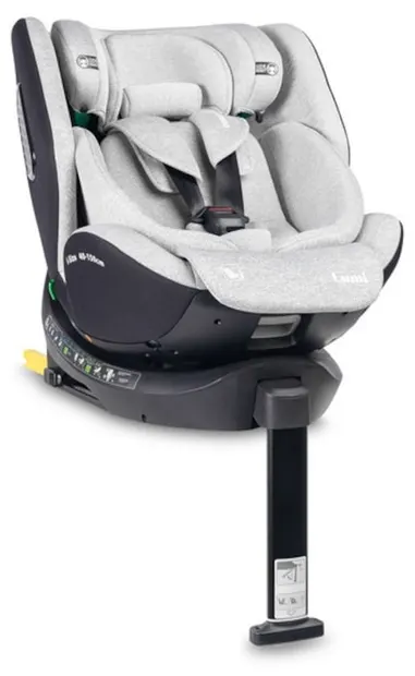 Scaun auto Caretero - Lumi, cu IsoFix, i-Size, 40-150 cm, gri