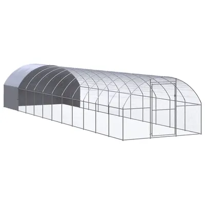 Gossi cotet de gaini pentru exterior, 3x12x2 m, otel zincat