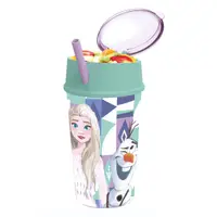 Pahar cu pai si compartiment superior, Stor, Frozen, 400 ml