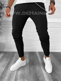 Pantaloni barbati casual regular fit negri B7934 P18-2.1