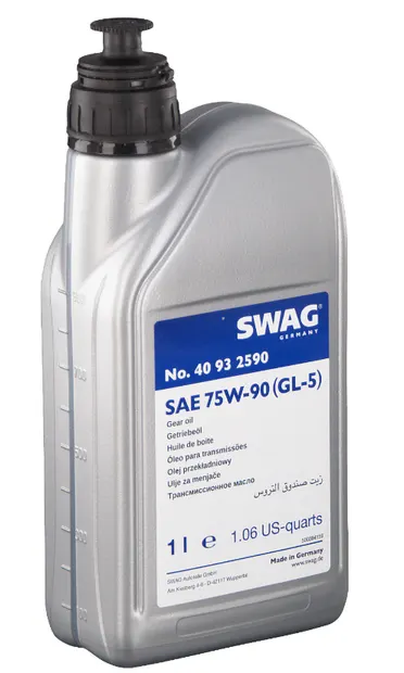 Ulei pentru angrenaje cutie transfer SWAG GL-5 40 93 2590 75W90, volum 1 litru, culoare galben 1L
