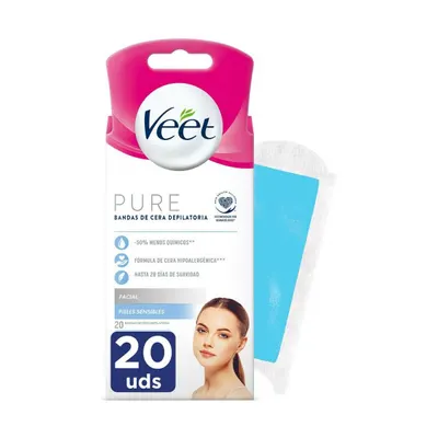 Benzi Epilatoare pentru Față Veet Piele sensibilă 20 Unități