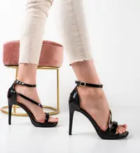 Sandale cu toc Pitts Negre