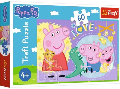Puzzle Trefl din 60 piese- Purcelușa Peppa