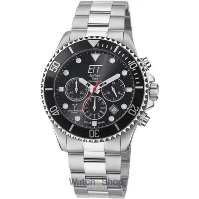 Ceas ETT Eco Tech Time ETT EGS-11607-25M Professional Solar Radio Controlled Chronograph 44mm 20ATM