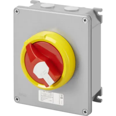Selector rotativ - HP- montaj aparent - Emergenta - METAL BOX - 32A 4P - blocabil RED KNOB - IP66