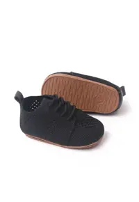 Pantofi Model AL 13875 tesatura crosetata - Textil - Negru - Negru