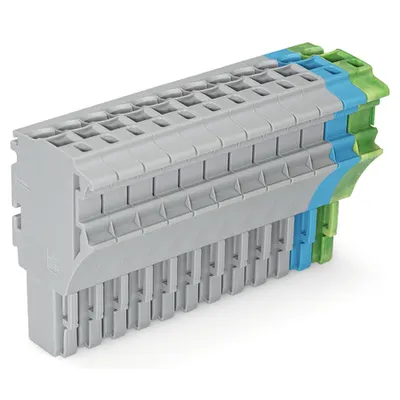 1-conductor female plug; 2.5 mm²; 12-pole; 2,50 mm²; gray, blue, green-yellow