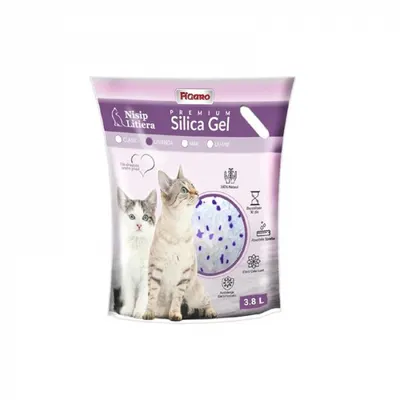 Asternut igienic pentru pisici Silicat Gel Figaro Lavanda 3,8L