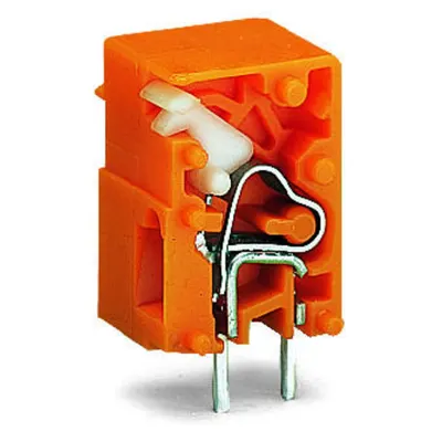 Stackable PCB terminal block; push-button; 2.5 mm²; Pin spacing 10.16 mm; 1-pole; CAGE CLAMP®; 2,50 mm²; orange