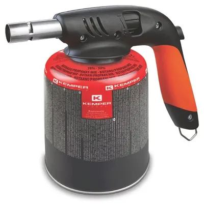 Arzător pe gaz Kemper – Valvolato, 820AKIT460-M6, cu aprindere piezoelectrică și cartuș de 460 g