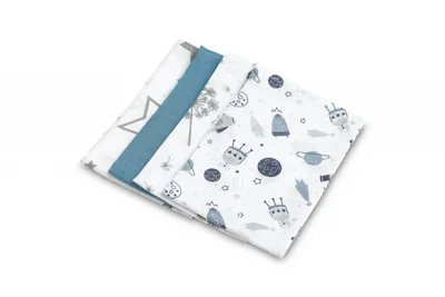 Set 4 mini prosopele Sensillo Spit Up Blue 35x35 cm din muselina,tesatura din bumbac delicat