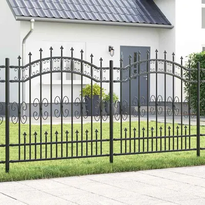 vidaXL Gard de Grădină KAMPEN 240 x 166 cm Oțel vopsit în pulbere Gri
