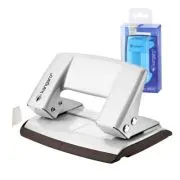 Perforator Kangaro AION-10G/S, 10 coli, metalic, alb metalizat, blister