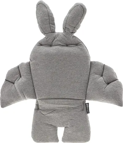 Pernă pentru scaun de masă Childhome - Rabbit, Jersey Grey