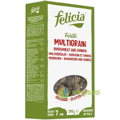 Fusilli Multicereale din Hrisca si Quinoa Ecologice/Bio 250g