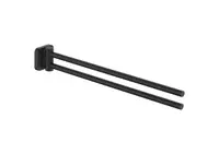 Bara prosop Roca Victoria A817885NB0, montare pe perete, 373 mm, pivotanta, metal, mat, Negru