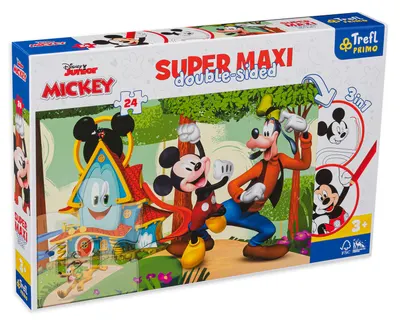 Puzzle cu două fețe Trefl din 24 de piese maxi - Mickey Mouse și prietenii