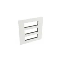 Plate British standard Arteor - patrat - 3 x 6 module - alb