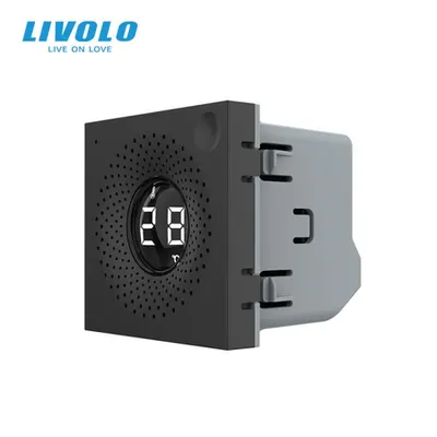 Modul senzor de temperatura si umiditate, control din aplicatie, ZigBee Negru