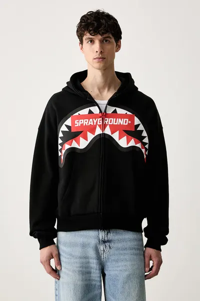 Sprayground hanorac cu fermoar și glugă pentru bărbați din bumbac