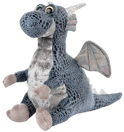 Jucărie de pluș Amek Toys - Dino, gri, 22 cm
