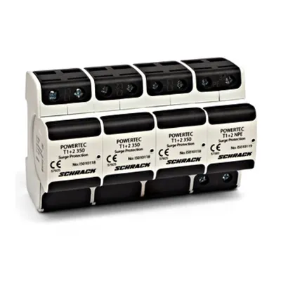 POWERTEC P 25kA + RC, 3+1 TT - 350V, T1/2, pluggable