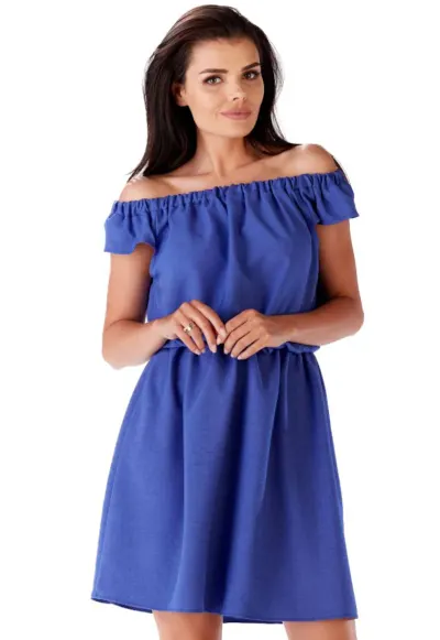 Infinite You Rochie mini dama Igrailte M136 albastru deschis - Albastru deschis