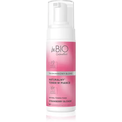 beBIO Natural Foam Toner Strawberry Blonde spuma tonica pentru păr 120 ml