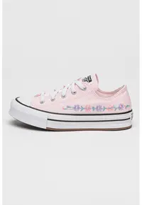 Pantofi sport low-cut cu flori brodate Lift - Violet/Roz