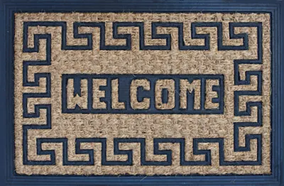 Covoraș Horecano - Welcome, 40 x 60 cm, bej-negru