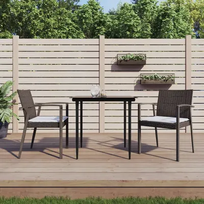 Gossi set mobilier de gradina cu perne, 3 piese, poliratan si otel