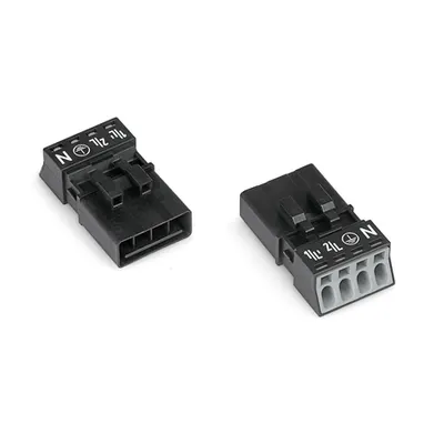 Plug; 4-pole; 1,50 mm²; black