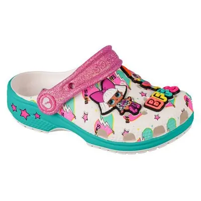 Papuci de tip crocs universali 209472100 pentru vară albi pentru bebeluși