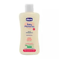 Ulei de masaj dermatologic Baby Moments Sensitive pentru +0 luni, 200ml, Chicco