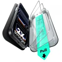 Folie de protectie Ecran ESR UltraFit pentru Apple iPhone 18 Pro / 17 Pro, Sticla Securizata, Full Glue, Set 3 bucati, Neagra