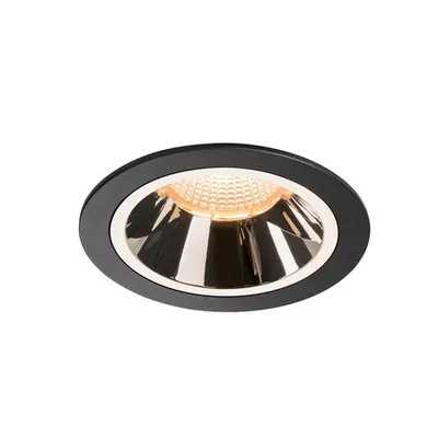 Spot incastrat, NUMINOS L Ceiling lights, black Indoor LED recessed ceiling light black/chrome 2700K 20°