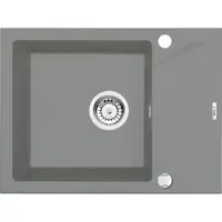 Chiuveta bucatarie compozit cu picurator gri mat 59 cm Deante Evora