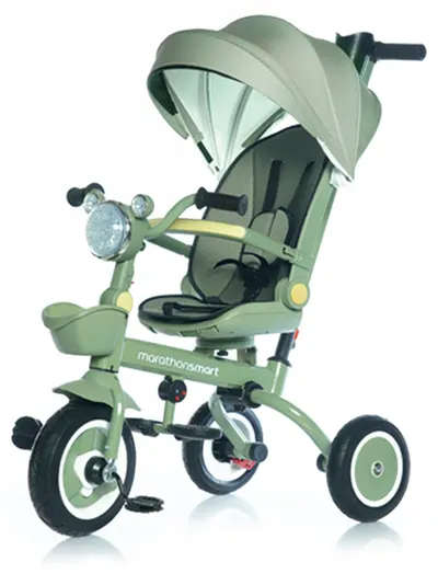 Tricicletă pliabilă pentru copii Chipolino - Marathon Smart, 360°, verde