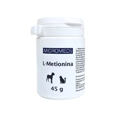 Micromed L-Metionina: 45g, supliment urinar pentru câini și pisici