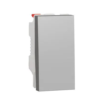 Intrerupator, New Unica, 1-pole 2-way, 10AX, 1 module, terminal fara suruburi, vopsit, IP4X, aluminiu