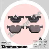 Set placute frana, frana disc ZIMMERMANN 23550.170.1