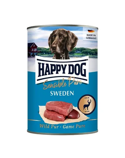 HAPPY DOG Sensible Pure Sweden Vânat 400 g hrană umedă pentru câini