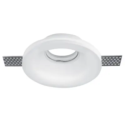 Spot Rotund Ghips Gu10 D100x40 Alb